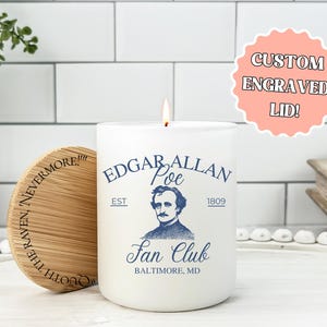 Edgar Allan Poe Candle Edgar Poe Lovers Gift Edgar Poe Gift Edgar Allen Poe Quotes Edgar Poe Poetry Lovers Gift Edgar Allan Poe Gift