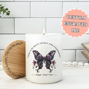 Edgar Allan Poe Candle Edgar Poe Lovers Gift Edgar Poe Gift Edgar Allen Poe Quotes Edgar Poe Poetry Lovers Gift Edgar Allan Poe Gift