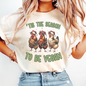 Funny Vegan Christmas Shirt For Vegan Animal Shirt Vegan Christmas Dad Vegan Animal Rights Shirt Plant Based Christmas Shirt Vegan Day Shirt