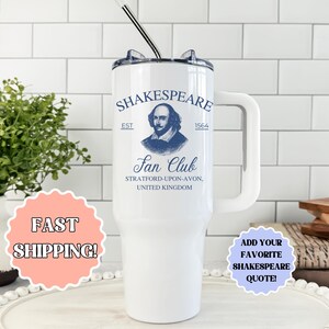 William Shakespeare Tumbler Shakespeare Lovers Gift Shakespeare Gift Shakespeare Lover Gift Theater Lover Gift Shakespeare Fans Drama Lover