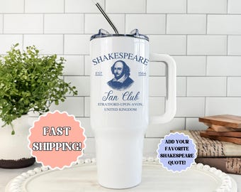 William Shakespeare Tumbler Shakespeare Lovers Gift Shakespeare Gift Shakespeare Lover Gift Theater Lover Gift Shakespeare Fans Drama Lover