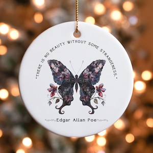 Edgar Allan Poe Ornament Poe Lovers Gift Edgar Poe Lover Gift Edgar Allen Poe Ornament Unique Poe Gift Poe Literary Gift Christmas Poe Gifts