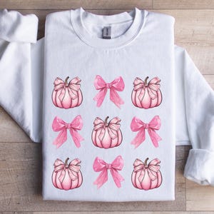 pink pumpkin sweatshirt
pink sweatshirt for women
breast cancer crewneck