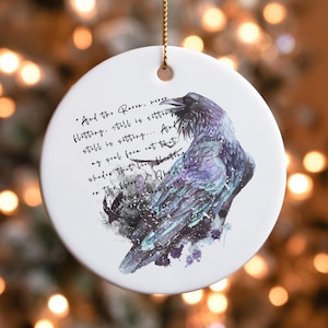 Edgar Allan Poe Ornament Poe Lovers Gift Edgar Poe Lover Gift Edgar Allen Poe Ornament Unique Poe Gift Poe Literary Gift Christmas Poe Gifts
