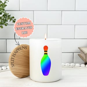 Custom Bowling Gift, Bowling Lovers Gift, Gift for Bowler, Bowling Christmas Gift, Bowling League Gift, Bowling Candle Gift, Bowler Gift