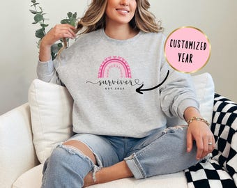 Breast Cancer Survivor Sweatshirt Custom Breast Cancer Awareness Sweatshirt For Breast Cancer Warrior Gifts Breast Cancer Warrior Sweatshirt