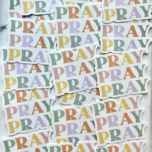 Pray Sticker Jesus Stickers Bible Stickers Christian Stickers Water ...