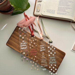 Bible Verse Acrylic Bookmark Bundle Christian bookmark Pack Faith bookmark set Christian Gift bookmark Scripture bookmark gift for bookworm