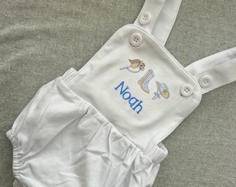 My 1st Rodeo Onesie Sunsuit - Western Sun Bubble Suit Romper | Baby Birthday | Cowboy Boots Embroidered Boy Outfit