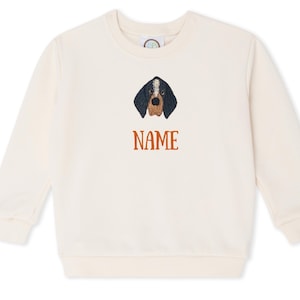 Embroidered Baby Bubble Sweatshirt Romper & Toddler Crewneck | Tennessee Cute Outfit | Smokey Dog | Personalized