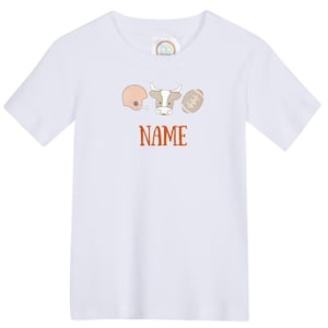 Longhorn Embroidered Toddler T-shirt| Cute Texas Kids Outfit Tee | Personalized