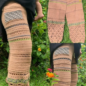 Göreme Mosaic Pants Crochet Pattern PDF Pants Boho Hippie Cozy English ...