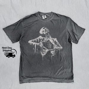 Vintage skelet rippen rip Cage jaren 90 shirt, retro skelet grafisch T-shirt, vintage gewassen shirt, retro noodlijdend shirt, Y2k Skull Tee