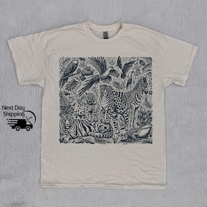 Retro 90s Rainforest Shirt, Vintage Wildlife Oversized Washed T-Shirt, Wildlife Lovers Gift Tee, Young Men Gift Tee