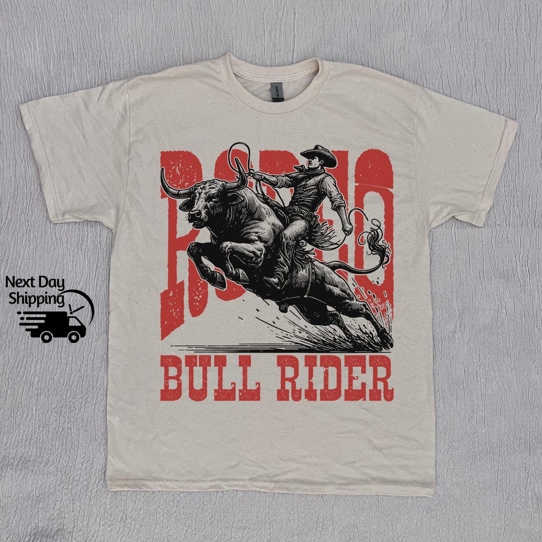 Retro Rodeo Bull Rider 90s Western Graphic Shirt, Vintage Cowboy Rodeo ...