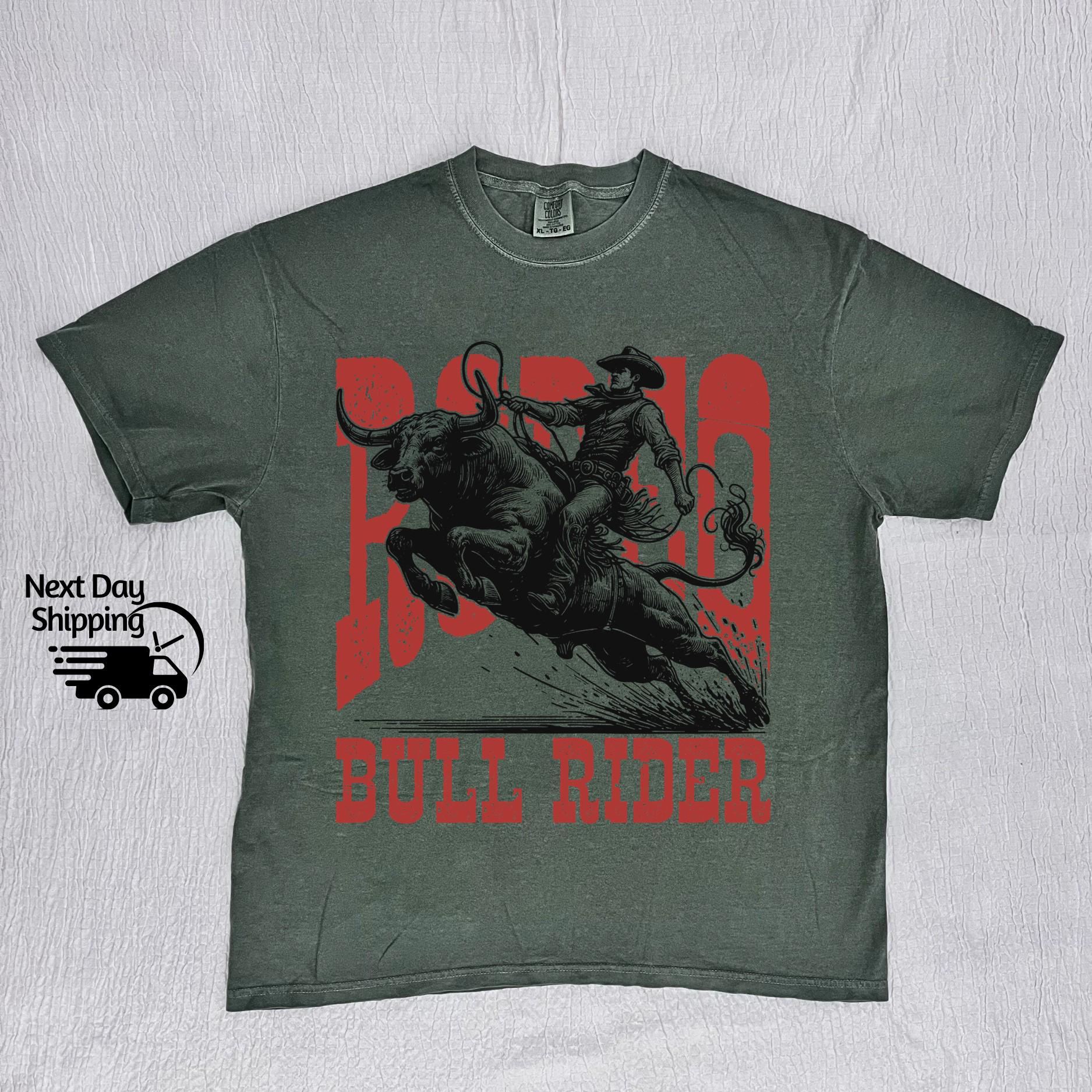 Retro Rodeo Bull Rider Western 90s Shirt, Vintage Cowboy T-shirt ...