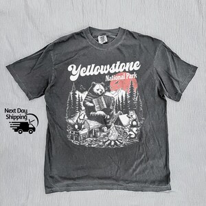 Retro Yellowstone National Park Shirt, Vintage Montana Hiking T-Shirt, Vintage Wild Life T-Shirt, National Park Lovers Gift