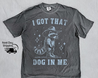 I Got That Dog In Me Vintage Shirt, Retro Sheriff Cat Dog In Me T-shirt, Vintage 90s Shirt, Washed Shirt, Vintage Distressed Shirt