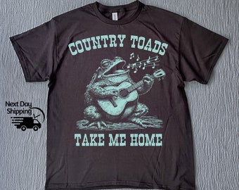 Country Toads Take Me Home Funny Vintage 90s Shirt, Retro Frog Tshirt, Vintage 90s Shirt, Washed Shirt, Vintage Distressed Shirt, Funny Gift