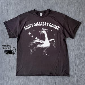 God&#39;s Silliest Goose Vintage Shirt, Retro Silly Goose T-shirt, Vintage 90s Shirt, Washed Shirt, Vintage Distressed Shirt, Funny Women Gift