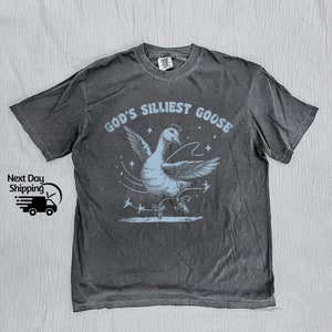 God&#39;s Silliest Goose Vintage Shirt, Retro Silly Goose T-shirt, Vintage 90s Shirt, Washed Shirt, Vintage Distressed Shirt, Funny Women Gift
