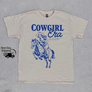 Retro Cowgirl Era Western 90s Shirt, Cowgirl Era Vintage Western T-shirt, Vintage 90s Washed Distressed Tee, Cute Women Western Gift
