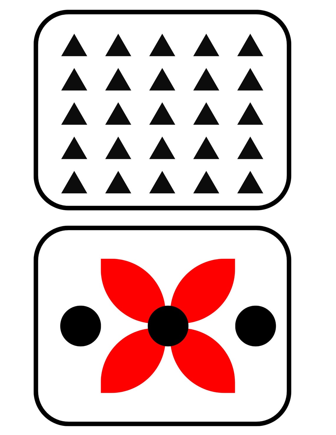 Contrast Flash Cards for Babies || Red and Black High Contrast Sensory ...