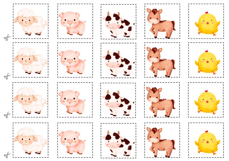 FARM Theme Printable Activities for Kids || Scissors Skills || Tracing ...