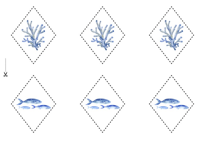 SEA Shore Ocean Printable Activities for Kids || Scissors Skills || Cut ...