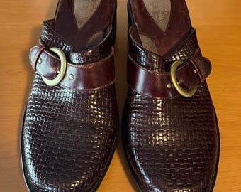 Clarks Artisan Leder Pantoletten, Korbgeflecht, Größe 8,5