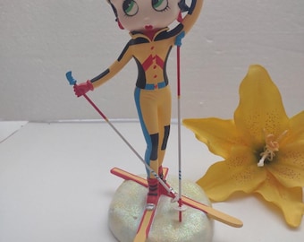 Vintage Betty Boop Danbury Mint Porcelain Figurine -Ski Bunny 1999 Collectible