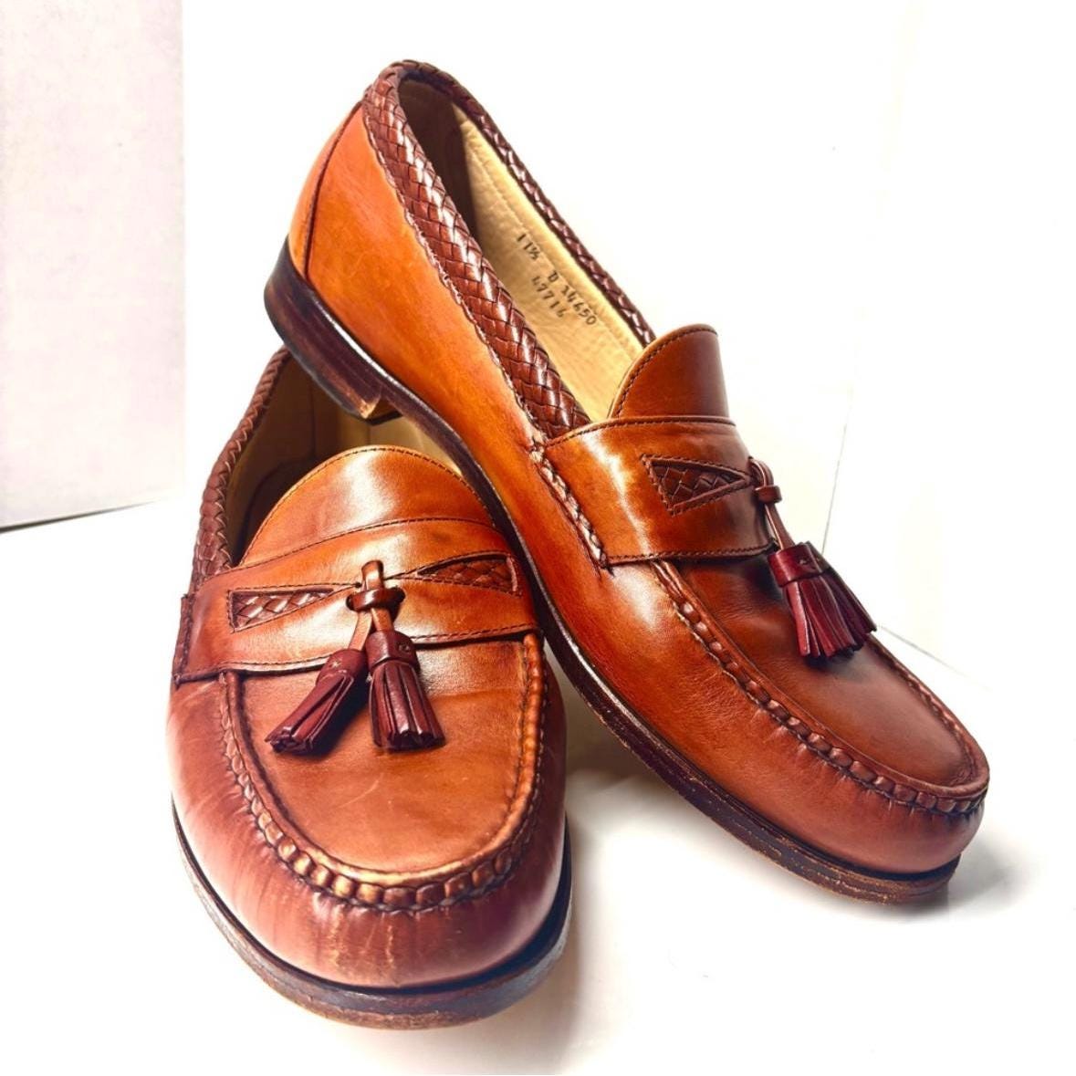 Vintage Allen Edmonds Loafers Maxfield Tassel Leather 11.5 MADE IN USA s-l400.jpg main image 3