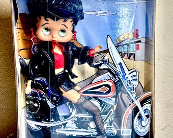 Gorgeous Collectible Vintage Betty Boop Doll on a Motorcycle Doll