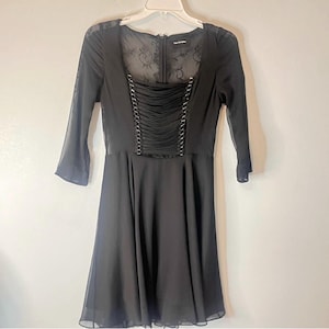 The Kooples Paris Lace Corset Top Chiffon Dress Size Small