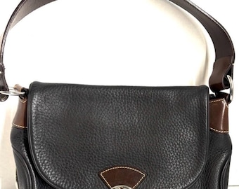 Vintage Dooney & Bourke All-Weather Leather Slim Flap Shoulder Bag (2002)