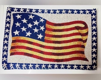 Vintage American Flag Tapestry Placemats