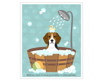 Beagle Bathroom Etsy
