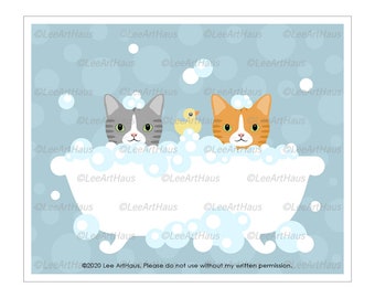 Kittens Two Cuddling Cats White Shapes Digital Print Animals Tan Minimalist Downloadable Print White Cats Decor Modern Wall Art