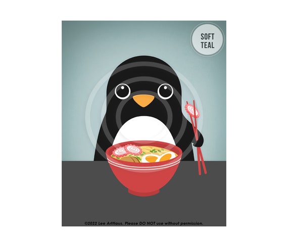 15AP Ramen Art Penguin Eating Ramen Bowl Wall Art Funny - Etsy Ireland 15AP Ramen Art Penguin Eating Ramen Bowl Wall Art Funny - Etsy Ireland