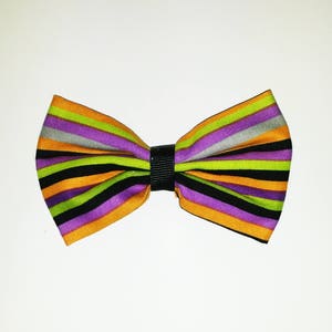 Gothic stripes hair bow clip