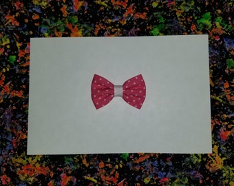 Valentine's day white polka dots hair bow clips