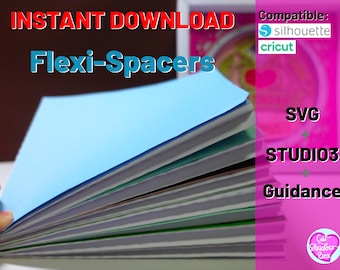 Flexi-spacers template for layered shadow box, Flexi spacer svg cut file for cricut silhouette, for paper 3D shadowbox svg, instant download