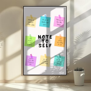 Hinweis an selbstmotivierende druckbare Wandkunst, tägliche Erinnerung Druck, Selbstliebe Kunst, Selbstfürsorge, inspirierende Bürodekoration