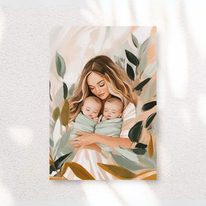 Twin Nursery Decor - Mother of Twins - Twin Art Print - Digital Gift for Twin Mom - Twin Room Art