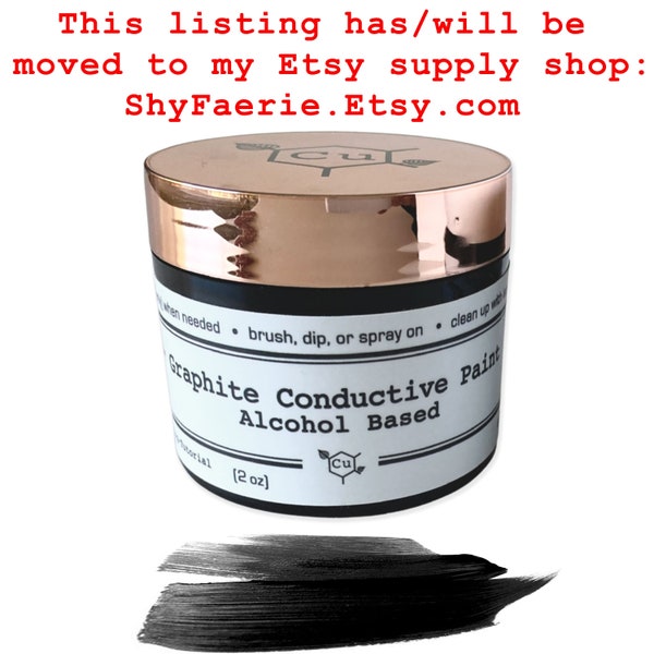 Conductive Paint for Electroforming | 2oz Alcohol Base Graphite Conductive Paint for Copper Electroformed Jewelry | A Set or Sold Singly