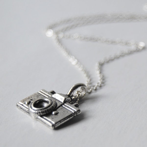 Tiny Camera Necklace | Cute Camera Charm Necklace | Photographer Necklace | SALE!