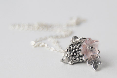 Holly the Hedgehog | Cute Silver Hedgehog Necklace | Tiny Hedgehog Ch…