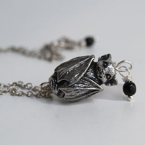 Adorable Bat Necklace | Silver Bat Necklace | Cute Bat Charm