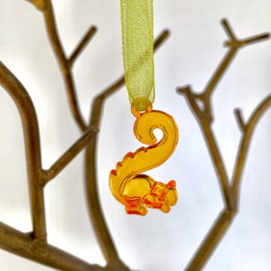 Small Squirrel Ornament | Teeny Tiny Orange Squirrel | Woodland Forest Squirrel