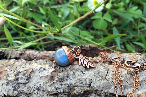Etsy shop acorn necklace